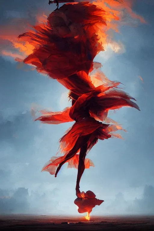 Image similar to fire dancer in the wind by artgem and greg rutkowski, light cone, reimagined by industrial light and magic