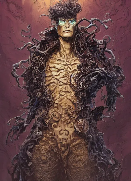 Prompt: high intricate the sandman by neil gaiman, full shot, maria panfilova, andrea savchenko, mike kime, ludovic plouffe, qi sheng luo, oliver cook, julian calle, eddie mendoza, trending on artstation