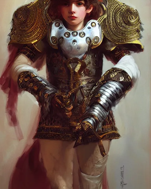 Image similar to portrait of an ancient greek character in intricate ornate armor with a smooth white mask, by ilya kuvshinov, by thomas lawrence, by bayard wu, trending on artstation, masterpiece