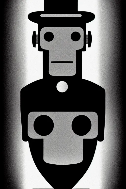 Image similar to portrait of noir robot detective