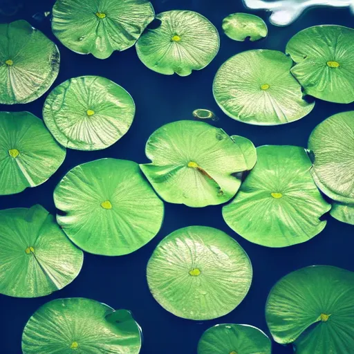 Image similar to pale face lying under the water, top down, closeup, water lilies, cinematic, shallow depth of field, atmospheric, ultra high detail, somber colors