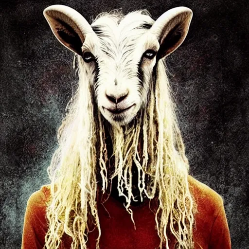 Prompt: rob zombie as a goat