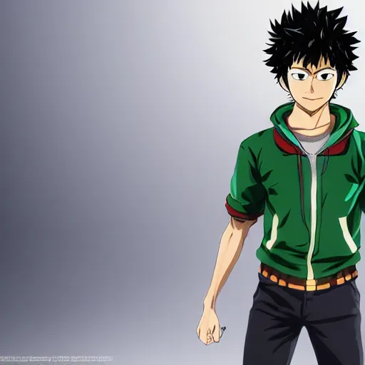 Full Body Elegant Portrait Of Izuku Midoriya Gta Art Stable