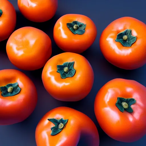 Image similar to persimmons , highly realistic, hyper-real, 4k, Octane render