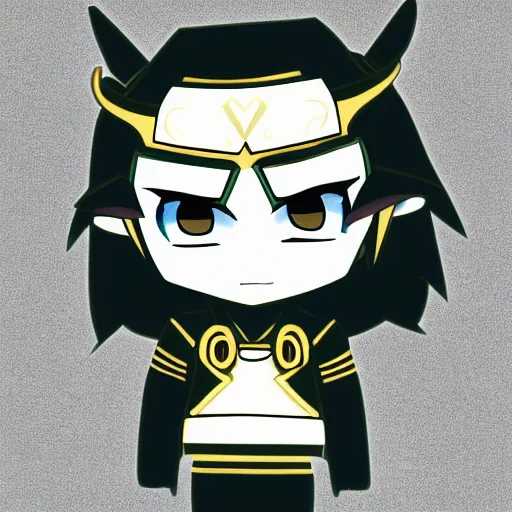 Image similar to chibi loki, wide angle, 4 k