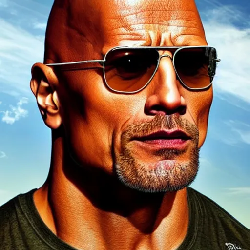 Prompt: dwayne johnson as heisenberg