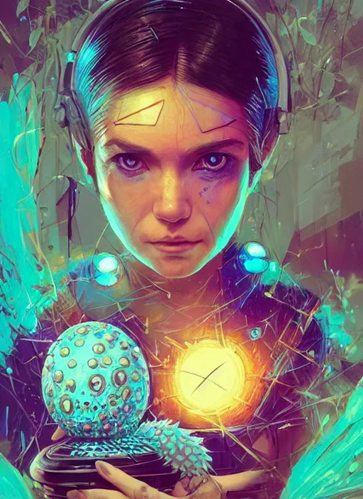 Image similar to beautiful portrait of Lofi cyberpunk Togepi, by Tristan Eaton, Stanley Artgermm, Tom Bagshaw, Greg Rutkowski, Carne Griffiths. trending on DeviantArt, face enhance, hyper detailed, trending on Artstation, 8k, masterpiece, graffiti paint, fine detail, full of color, intricate detail, golden ratio illustration