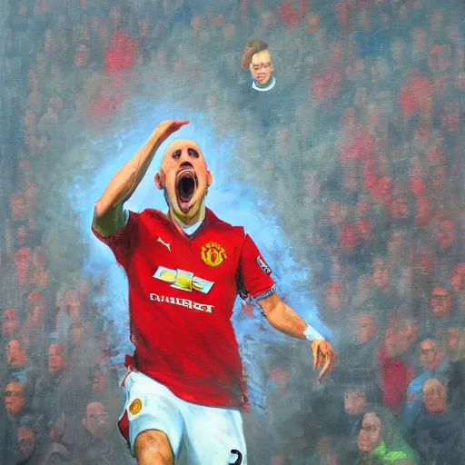 Prompt: a detailed portrait painting of joel glazer from manchester united being humiliated