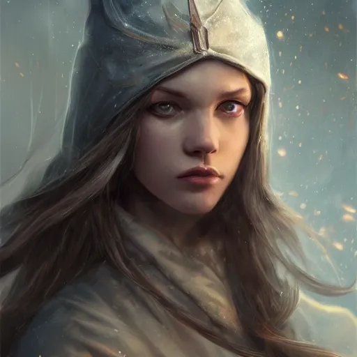 Prompt: centered detailed portrait of an wizard-girl with a basecap, realistic character concept, beautiful wizard, identical eyes, gazing eyes, beautiful eyes medium shot, elegant pose, fantasy, illustration, slender symmetrical face and body, artstation, cinematic lighting, hyperdetailed, cgsociety, 8k, high resolution, Charlie Bowater, Tom Bagshaw and Tom Richmond, single face, insanely detailed and intricate, beautiful, elegant, golden ratio, dark fractal background, vfx, postprocessing, alluring