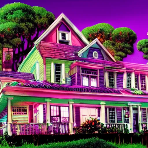 Image similar to Maniac Mansion movie still 8k hdr