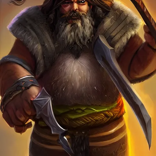 Prompt: fierce bearded dwarf, warrior, huge doubleaxe, scary, long hair, DnD art, epic fantasy style art, fantasy epic digital art, epic fantasy art, hearthstone style art