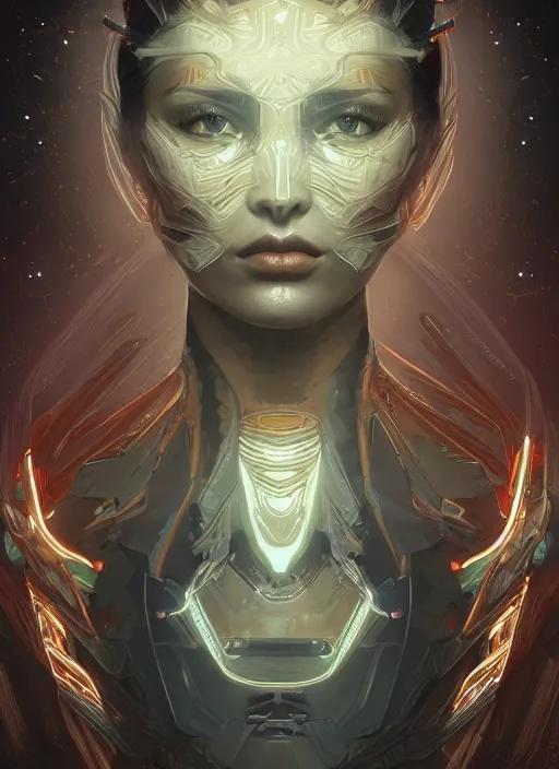 Image similar to symmetry!! portrait of jupiter alien in the style of horizon zero dawn, machine face, intricate, elegant, highly detailed, digital painting, artstation, concept art, smooth, sharp focus, illustration, art by artgerm and greg rutkowski and alphonse mucha, 8 k