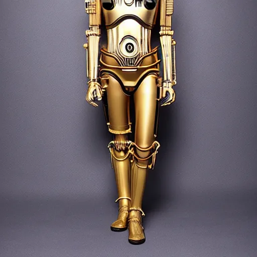 Image similar to a female C-3PO