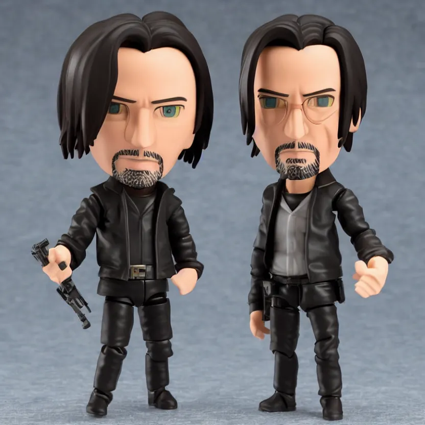 Image similar to Nendroid figure of Keanu Reeves as Neo from The Matrix