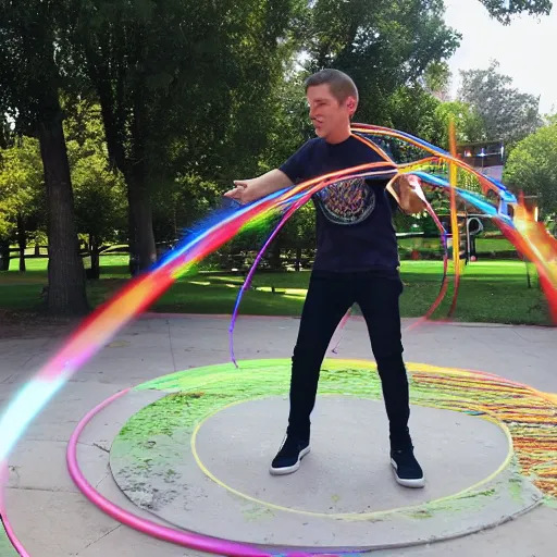 Prompt: Eric InTheCircle hula hooping