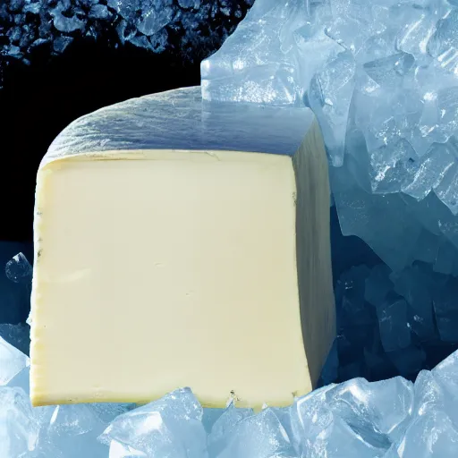 Image similar to block of cheese inside an ice cavern