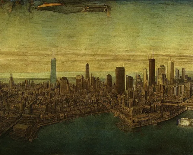 Image similar to chicago by leonardo da vinci