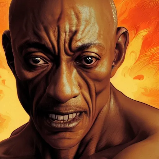 Image similar to giancarlo esposito as dhalsim street fighter, 4 k, ultra realistic, detailed focused art by artgerm and greg rutkowski and alphonse mucha