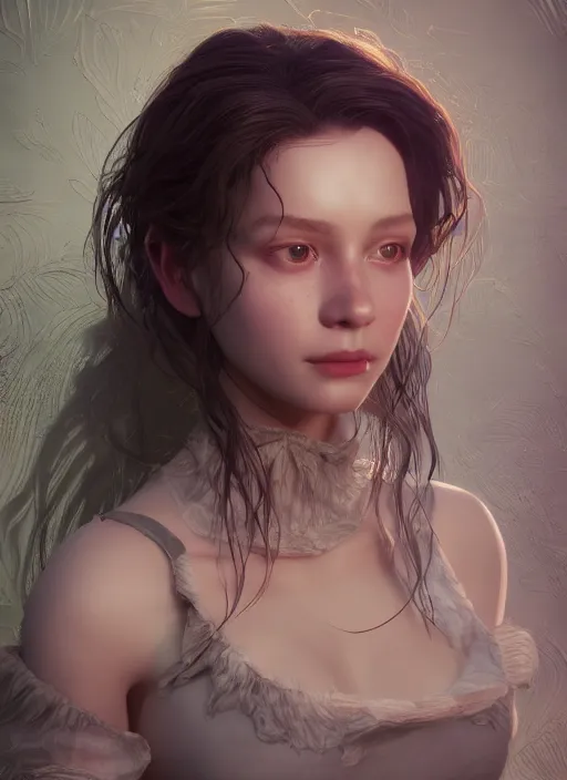 Prompt: belle, au naturel, hyper detailed, digital art, trending in artstation, cinematic lighting, studio quality, smooth render, fluorescent skin, unreal engine 5 rendered, octane rendered, art style by klimt and nixeu and ian sprigger and wlop and krenz cushart