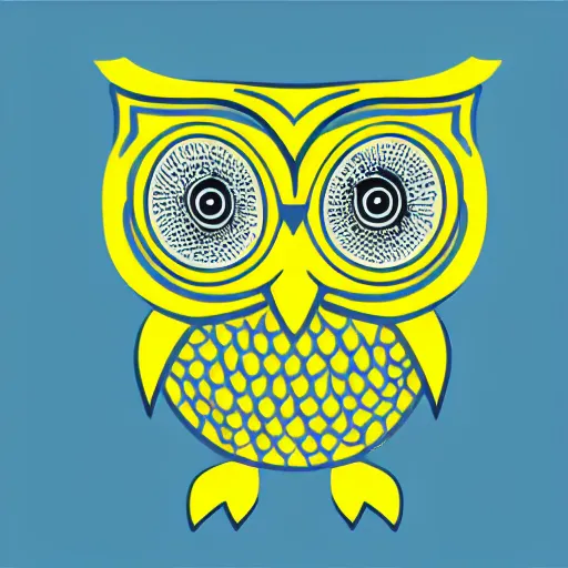 Prompt: owl vector polygon geometric, keith haring, outline drawing