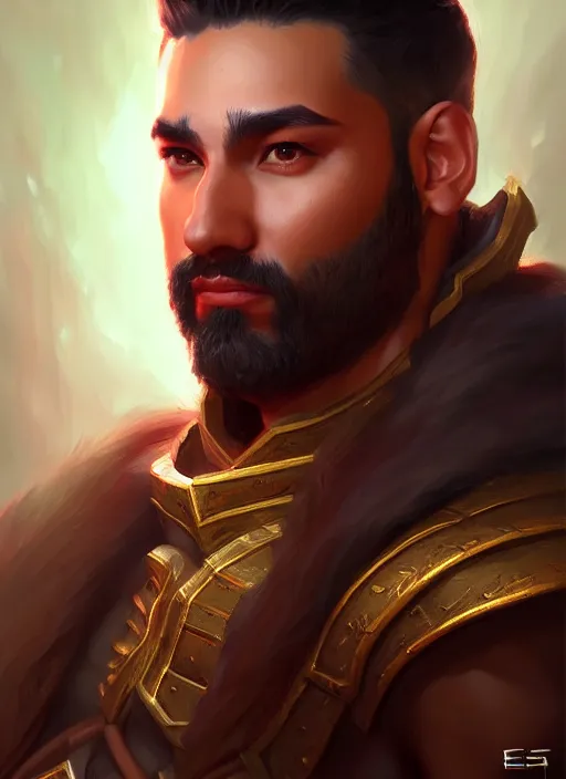 Image similar to a _ fantasy _ style _ portrait _ painting _ of esfandtv, rpg dnd oil _ painting _ unreal _ 5 _ daz. _ rpg _ portrait _ extremely _ detailed _ artgerm _ greg _ rutkowski _ greg