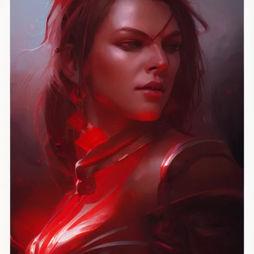 Image similar to caste, red color scheme, digital art, artstation, dramatic lighting, intricate, wild, highly detailed, digital painting, concept art, smooth, sharp focus, illustration, art by artgerm and greg rutkowski.