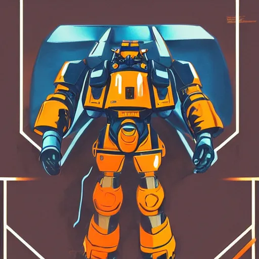 Image similar to gouf submarine type custom mobile suit, power armor by tristan eaton, victo ngai, artgerm, rhads, ross draws. metal shaded, beautifully detailed