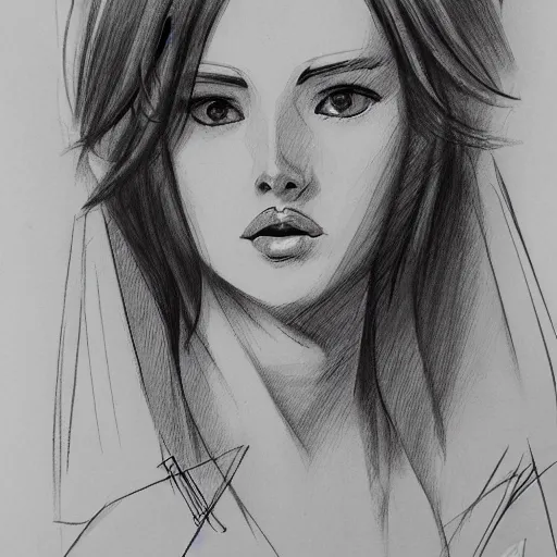 Prompt: a sketch drawing, woman in love by gabo mendoza, trending on artstation