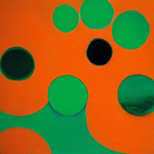 Image similar to orange on top, green on bottom, abstract