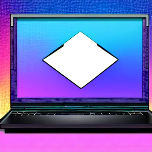 Prompt: vaporwave hacker laptop. linux terminal