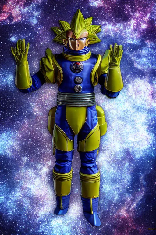 Image similar to high detail photography of saiyan space armor.