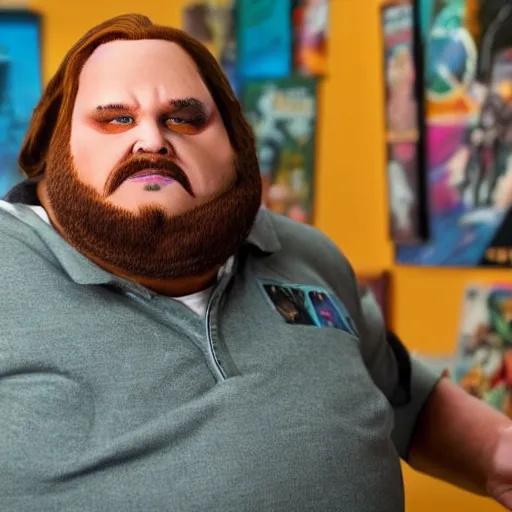 Prompt: stunning award winning hyperrealistic hdr 8 k highly detailed portrait photo of comic book guy as a real human