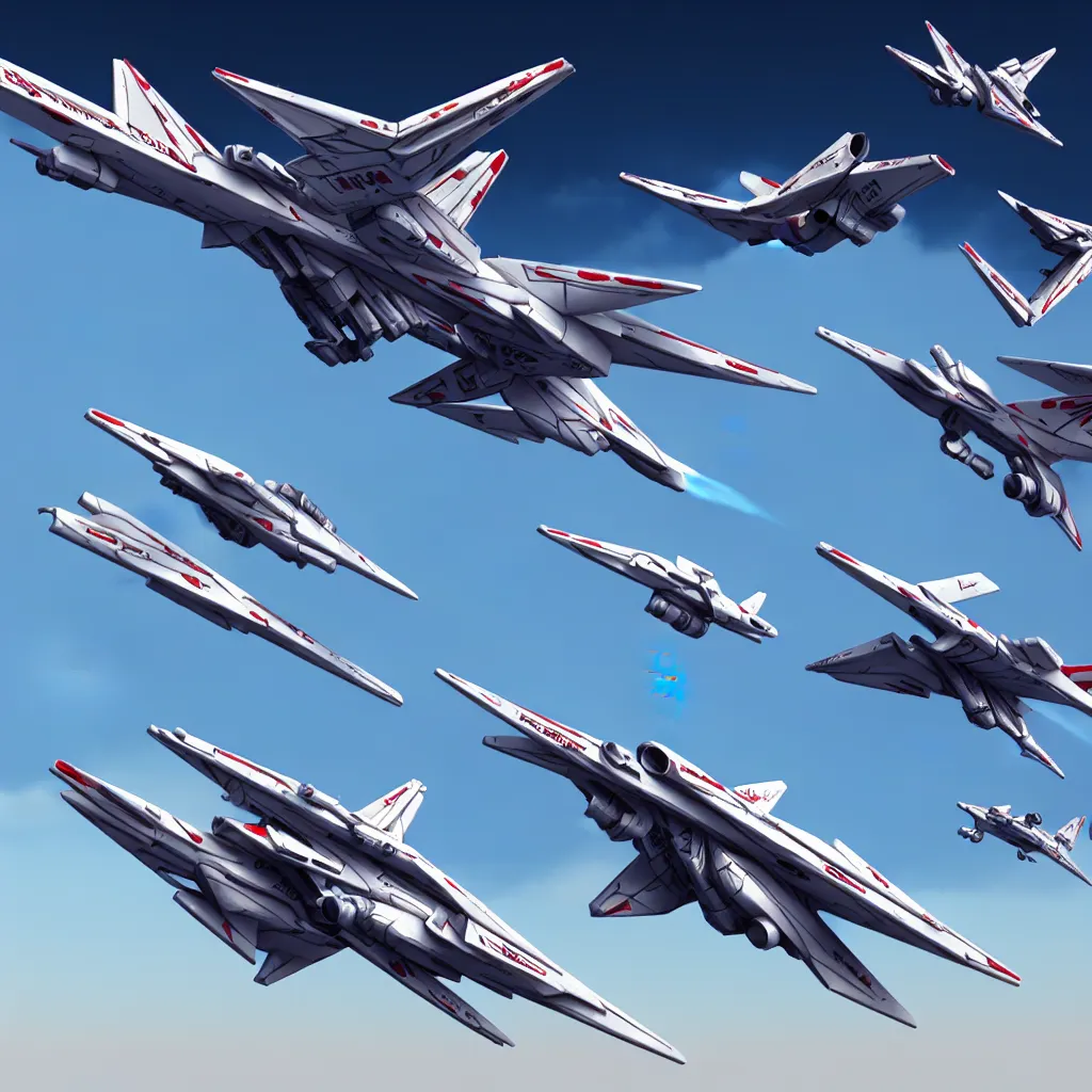 Image similar to sidescrolling airplane with lots of guns concept art, robotech gradius outer space concept art, hyperrealism, fine detail, 8 k, 3 d render, artgerm, artstation contest winner, cgsociety, cryengine, concept art!!, zbrush, vray sprite