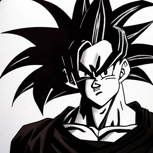 Image similar to Goku, head and shoulders portrait, studio lighting