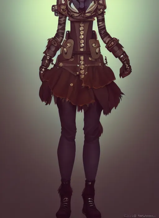 Prompt: wide angle beautiful full body portrait of a strong female anthropomorphic anthro lynx fursona wearing a steampunk dress. character design by disney, anime, manga, charlie bowater, ross tran, artgerm, and makoto shinkai, detailed, soft lighting, rendered in octane