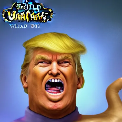 Image similar to donald trump as old god y'shaarj in world of warcraft