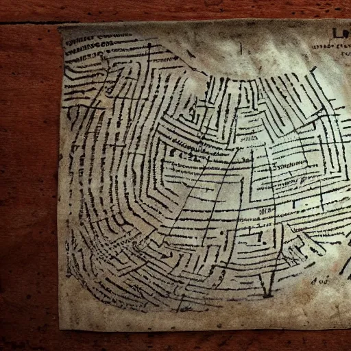 Image similar to ancient map, labyrinth map, old paper