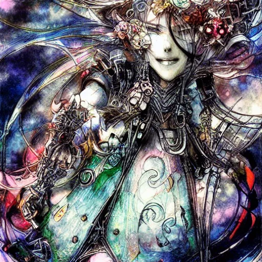 Prompt: Art by Yoshitaka Amano