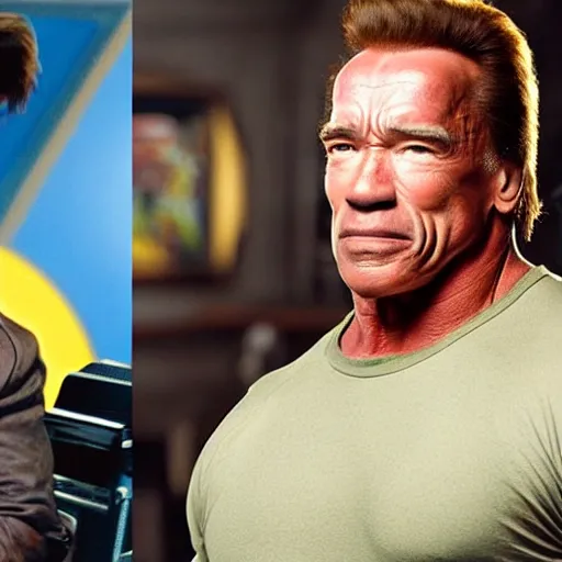 Prompt: a screenshot of arnold schwarzenegger as hammond in overwatch