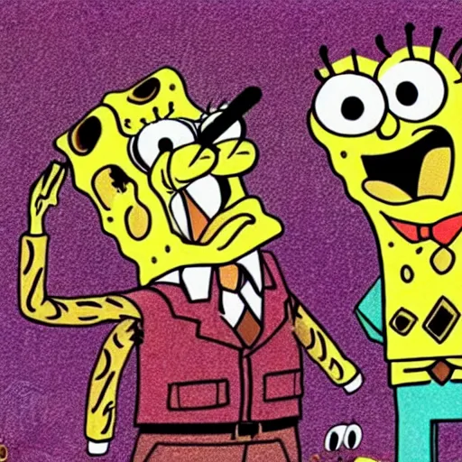 Image similar to Spongebob drawn Junji Ito
