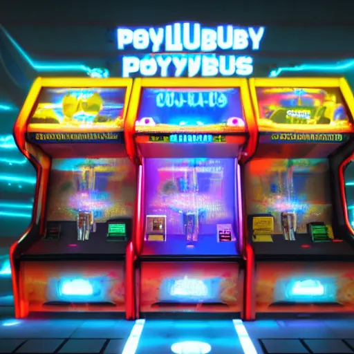 Prompt: polybius arcade cabinet, octane render, RTX, hyper realistic, Cinematic