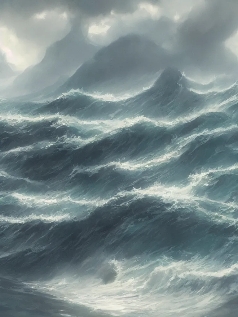 Image similar to ocean of tears by disney concept artists, blunt borders, rule of thirds