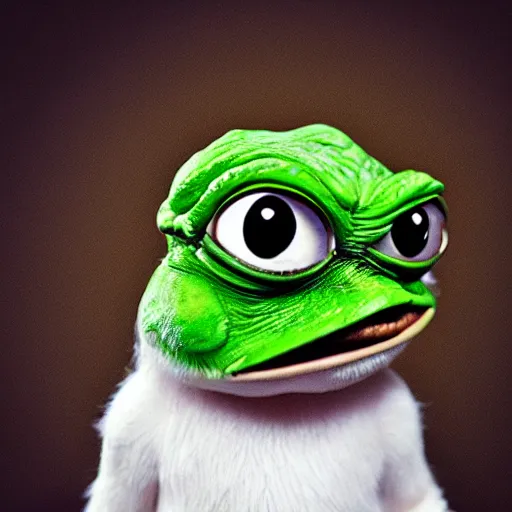 Image similar to very very very very cute Pepe, cinematic lighting, award winning creature photography