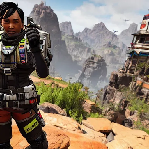 Prompt: A screenshot from Apex Legends