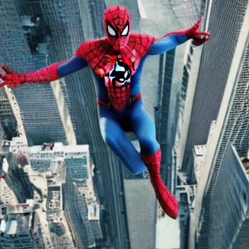 Image similar to spiderman, directed by christopher nolan, movie scene, cinematic