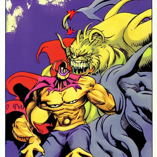 Image similar to The Maxx in the style of Simon Bisley