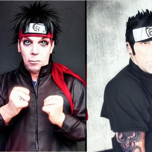 Image similar to Naruto as Till Lindemann