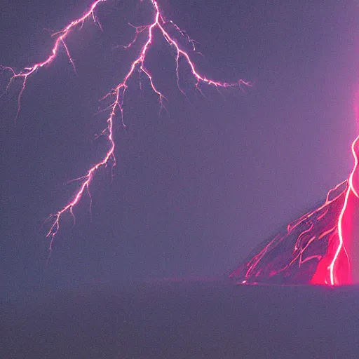 Image similar to lava lightning reflecting off of a high-resolution camera, 8k resolution, Canon EOS C300