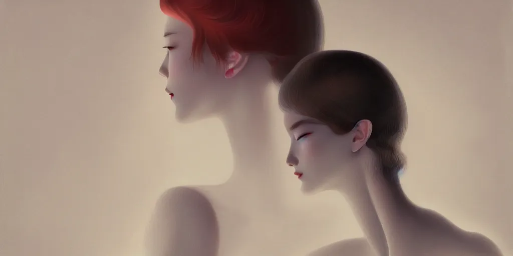 Image similar to breathtaking detailed concept art painting art deco of a sad person, by hsiao - ron cheng, bizarre compositions, exquisite detail, extremely moody lighting, 8 k