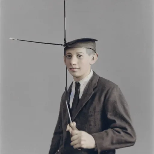 Image similar to young man holding an umbrella, 14mm high-resolution color photo